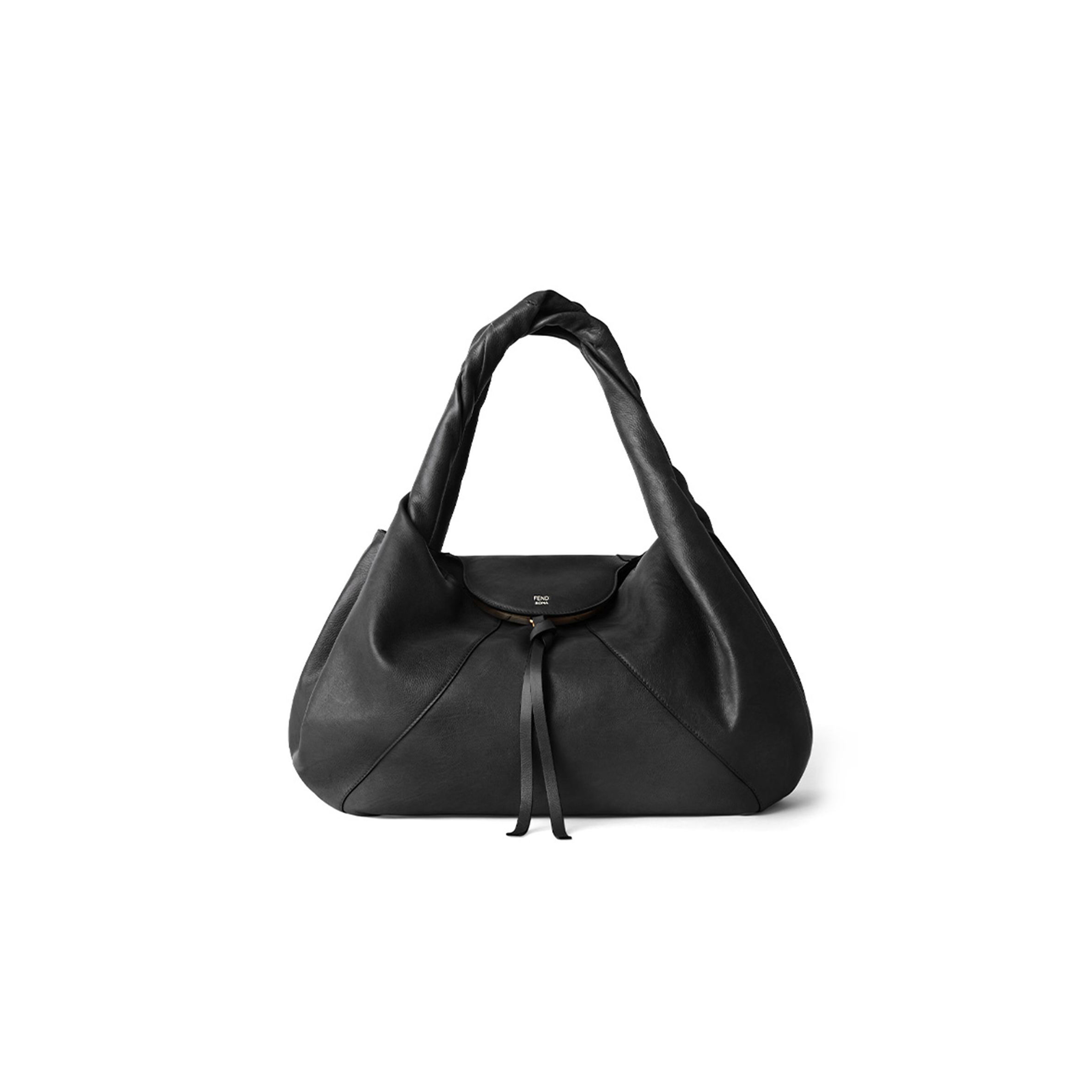 FENDI SPY BLACK LEATHER BAG 8BR839AYCTF0KUR (48*22*20cm)